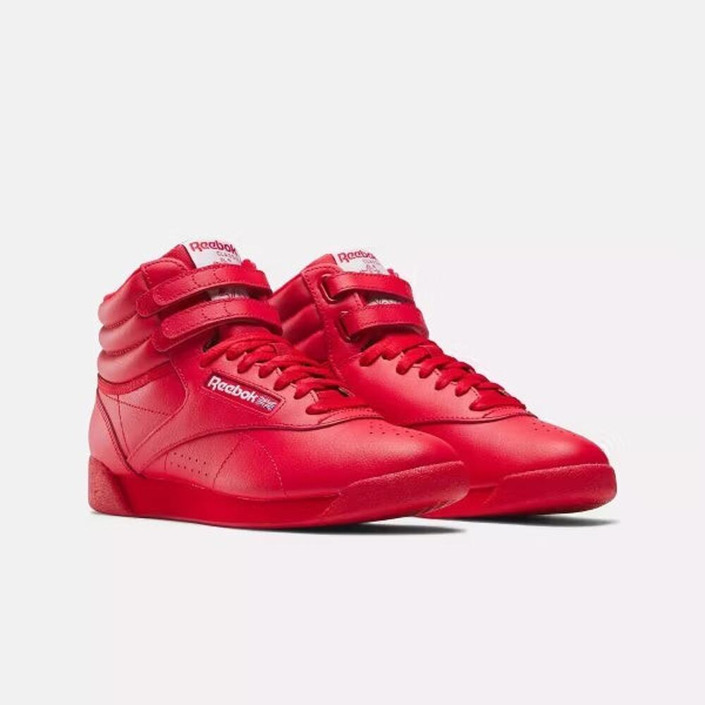 Reebok Freestyle F/S Hi Women's Size 9 Red Leather High Top Sneakers 100069707